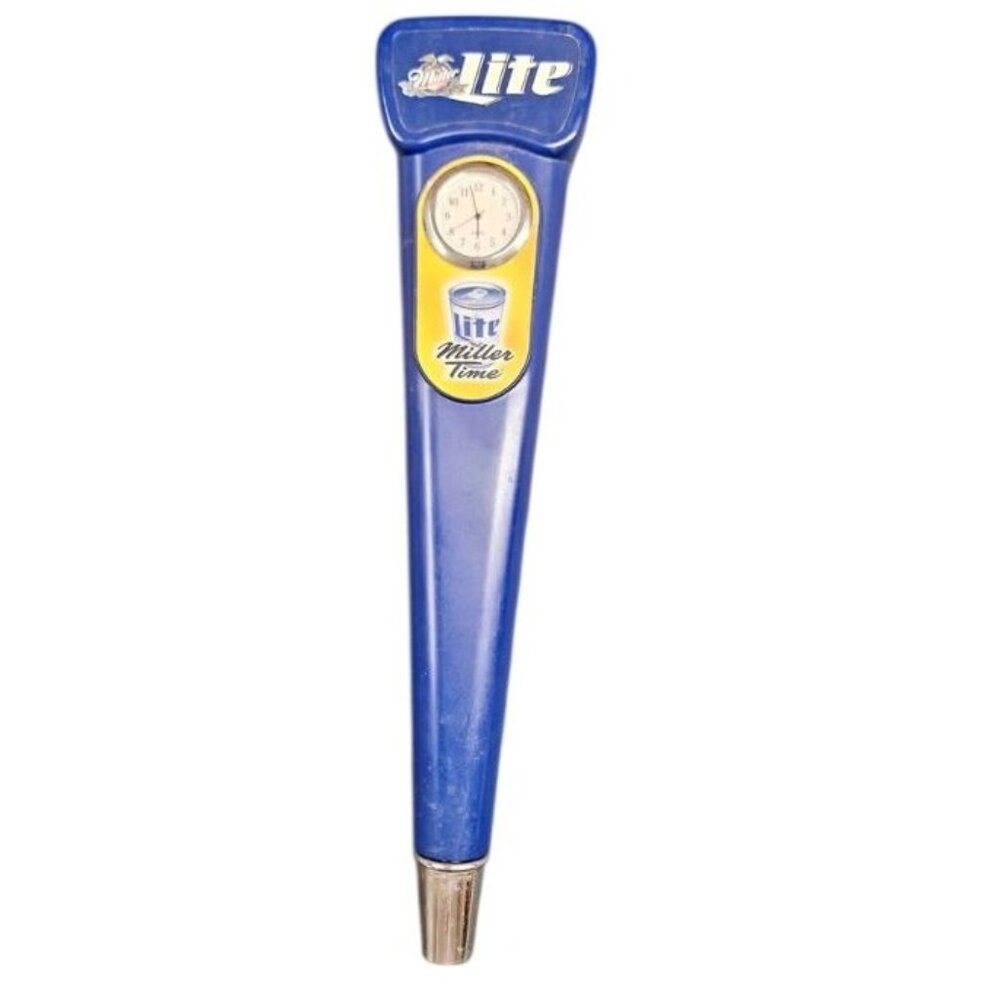 Miller Lite Vintage "Miller Time" Clock Beer Tap Handle